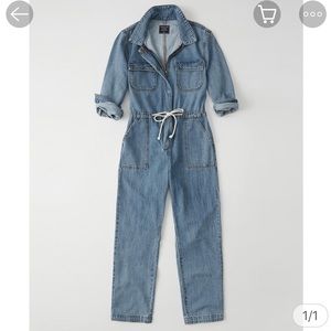 Abercrombie & Fitch Utility Denim Jumpsuit